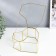Casket glass with a metal frame "Heart with faces" gold 9.5x21x21 cm