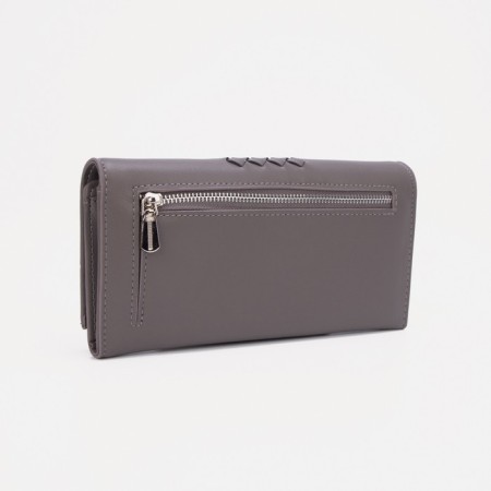 Women's wallet on magnets, gray color-1