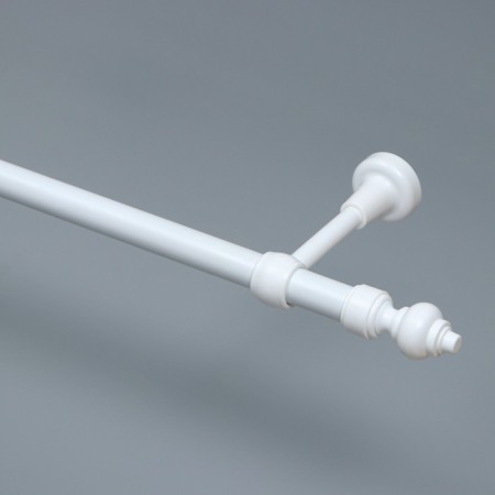Metal wall cornice is single -row, width 200 cm, white color-1