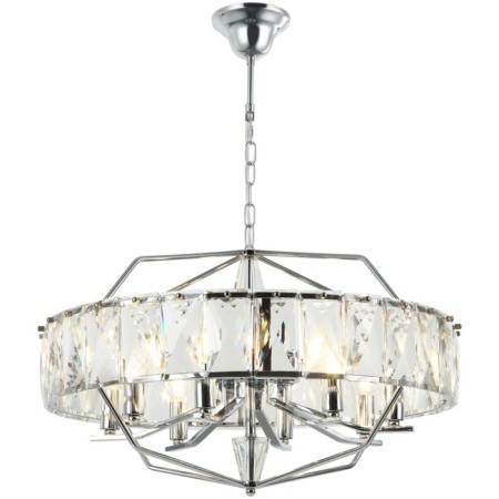 Crystal Suspended chandelier Avenue 8xe14 40W, size 62x62x63-152 cm, color chromium