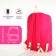 Young backpack from a lightning textile, 2 pockets, raspberry color