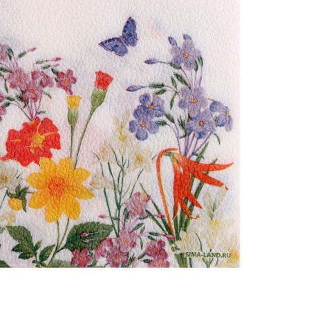 Two -layer -layer “field flowers” ​​wipes, 33x33 cm, set 20 pcs.-5