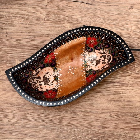 Style Glomok dish wood 33x17x7 cm-2