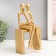 Souvenir Polystone "A couple on a bench. Abstraction" Gold 9.5x12.5x24 cm