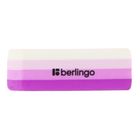 Eraser Berlingo 50*19*9mm "Stripes", rectangular, beveled, thermoplast. rubber, assorted colors 5-5
