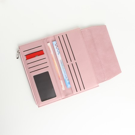 Women's wallet on magnets, pink color-4