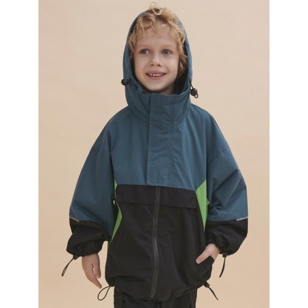 Vetrovka for boys, height 140 cm, sea wave color