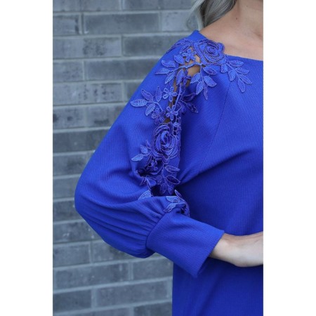 Women's dress, size 48, blue color-13