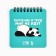 Gift set of notebook 48 sheets + Panda handle "