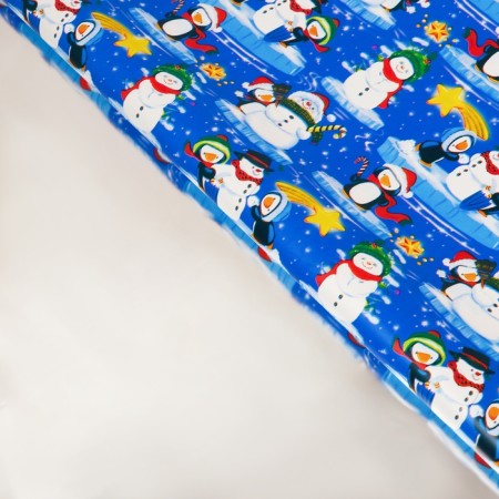 Packing film for gifts, metallized, 35MKM Penguins, 50x70cm-2