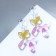 Earrings Plastic "Dog" from a balloon, colored