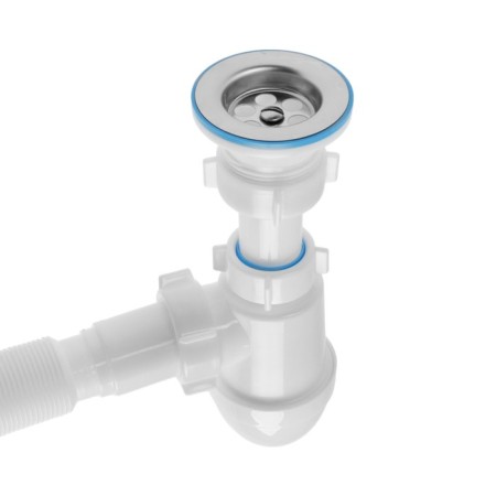 Siphon for sipi "Ani Plast" Varangian VC0115, 1 1/2 "x 40 mm, with corrugation 40 x 40/50 mm-1