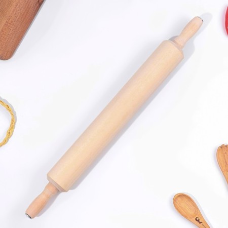 Rockbrush with rotating handles, 50x7 cm, linden