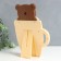 Photo frame plastic 10x15 cm "Bear in a cup" beige-brown 6x20x28 cm