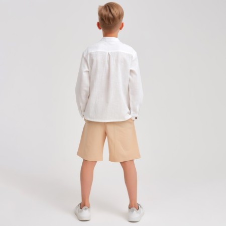 Burmuda shorts Minaku: Cotton Collection Beige color, height 110-2