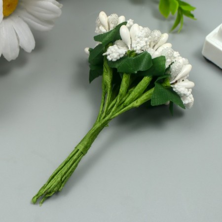 Flowers for decorating "inflorescence" snow -white 1 bouquet = 12 colors 8.5 cm-1