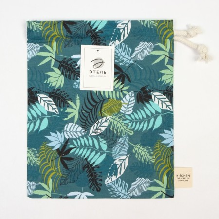 Bag Textile Ethel "Fern" 27x34 cm, 80% HL, 20% PE, satin 110 g/m2-4