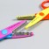 Figure scissors 13.5 cm "Bright paints" mix set 2 pcs 15x9 cm