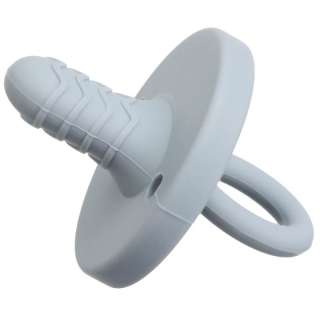 The rubberker is a silicone dummy, the color is blue/gray, mum & baby-4