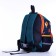 Baby backpack on lightning, 3 outer pockets, green color