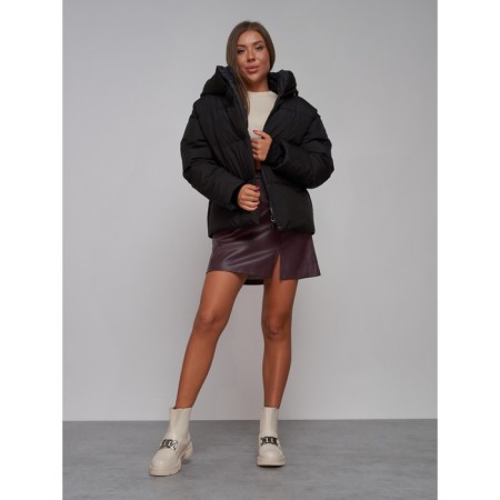 Winter jacket female, size 50, black color-13