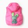 Warm vest for girls, pink color, height 116-122 cm