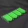 Organizer-lobby for beads and rhinestones, 4.8 × 9 cm, 4 pcs on a stand, green color/transparent