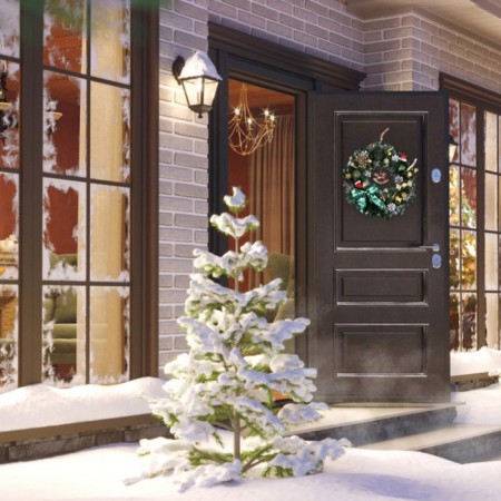 Festive wreath "Christmas", handmade-3