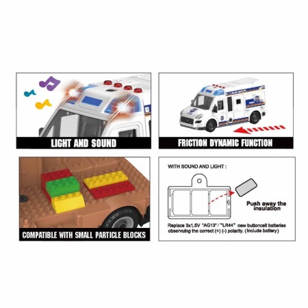 The designer of the screw "Fire van", light, sound, inertia, 50 parts-12