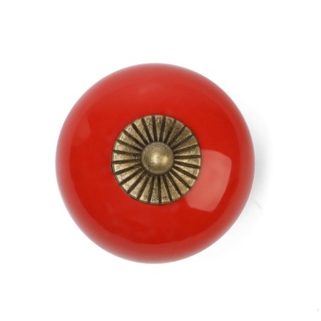Pen button Dome Ceramics 003, ceramic, red-2