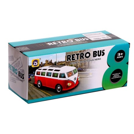 Retro bus robot, light and sound effects, transformed-10