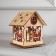 Christmas tree toy "House with a snowman", from batteries, a glow of warm white