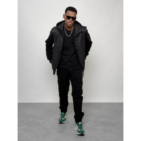 Sports male jacket, size 48, black color-7