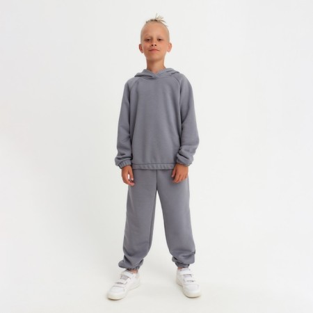 Kids (hoodies, trousers) minku color gray, height 122-5