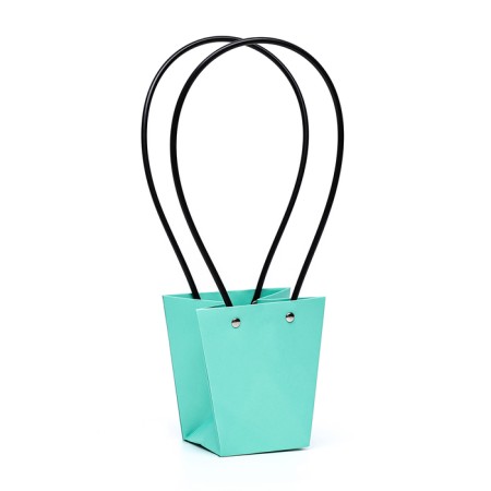 Bag for flowers mint moisture-resistant, 12x12-8x8-12.5 cm-1
