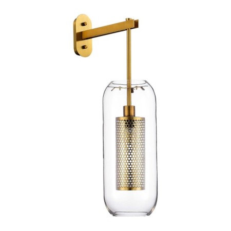 Sconces st. SL1048.301.01. Gerrit. 1x40 W, E14, 15x60 cm, brass color-3