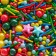 Sprinking confectionery Figure Easter "Stars": red, pink, blue, yellow, 25 g.