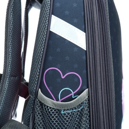 School backpack 38 x 30 x 16 cm, ergonomic back, Stavia "Fluffy", gray-10