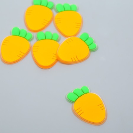 Decor for creativity rubber "carrot" set 12 pcs 4x3 cm-1
