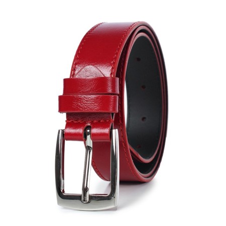 Belt belt children's genuine leather 46422 red 100x3x0.3 cm-1