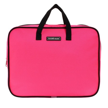 Folder with handles textile A4, 360 x 290 x 70 mm, Erich Krause Neon Pink, neon/pink, 54670