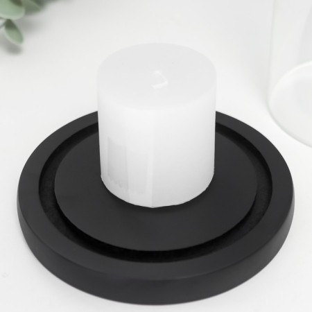 Climber wood, glass for 1 candle "esthete" 14x12.5x12.5 cm-3