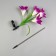 Sadovy lamp on the sunny battery "Lilia Violet", 80 cm, 4 LED, glow of multi (RGB)