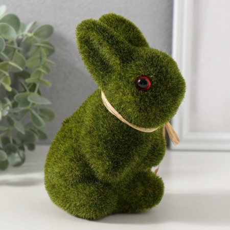 Souvenir PENSEPLAST "Green rabbit with a bow" 11.5x9x15 cm-3