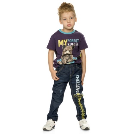 Pants for boys, height 104 cm, blue color