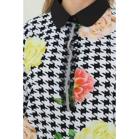 Female shirt, size 56, white, black color-13
