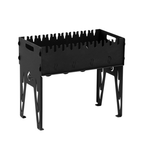 Cathedral, firewood, coal, steel 3mm, 61 x 33 x 63 cm