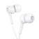 Hoco M82 headphones, wired, vacuum, microphone, jack 3.5 mm, 1.2 m, white