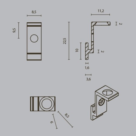 Components for LED strip LED Strip Alm-3535R-1MT-2