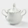 Porcelain sugar tower with a lid, 550 ml, white color
